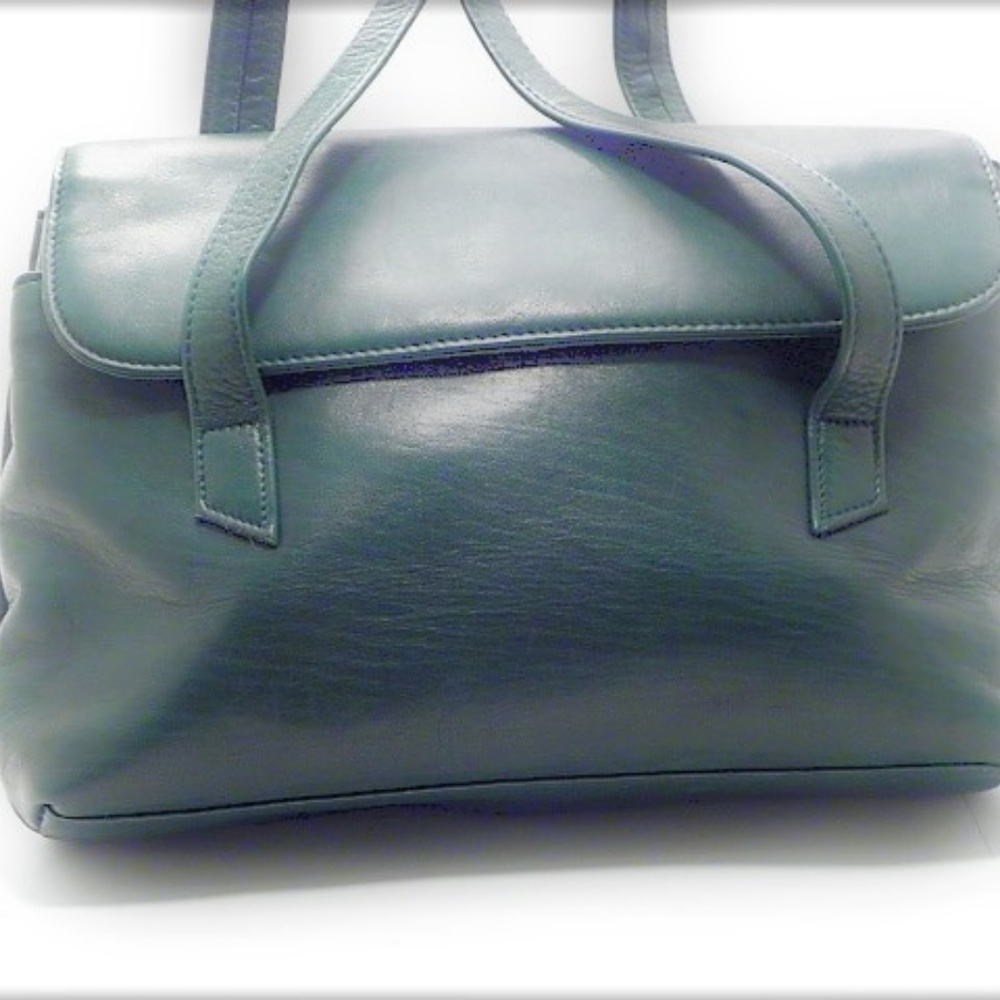 Tignanello Genuine Leather Green Shoulder Bag